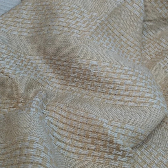 Womans gauzy stripe poncho jacket ligh orange and white - Picture 14 of 16